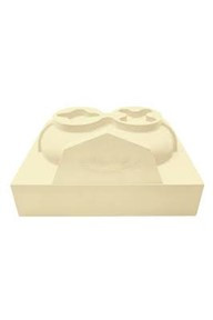 بلوک فوم پلیاورتان ebazell 80 به رنگ بژ روشن، با ساختار بسیار ریز و چگالی پایین، مناسب برای مدلسازی و طراحی سبک.